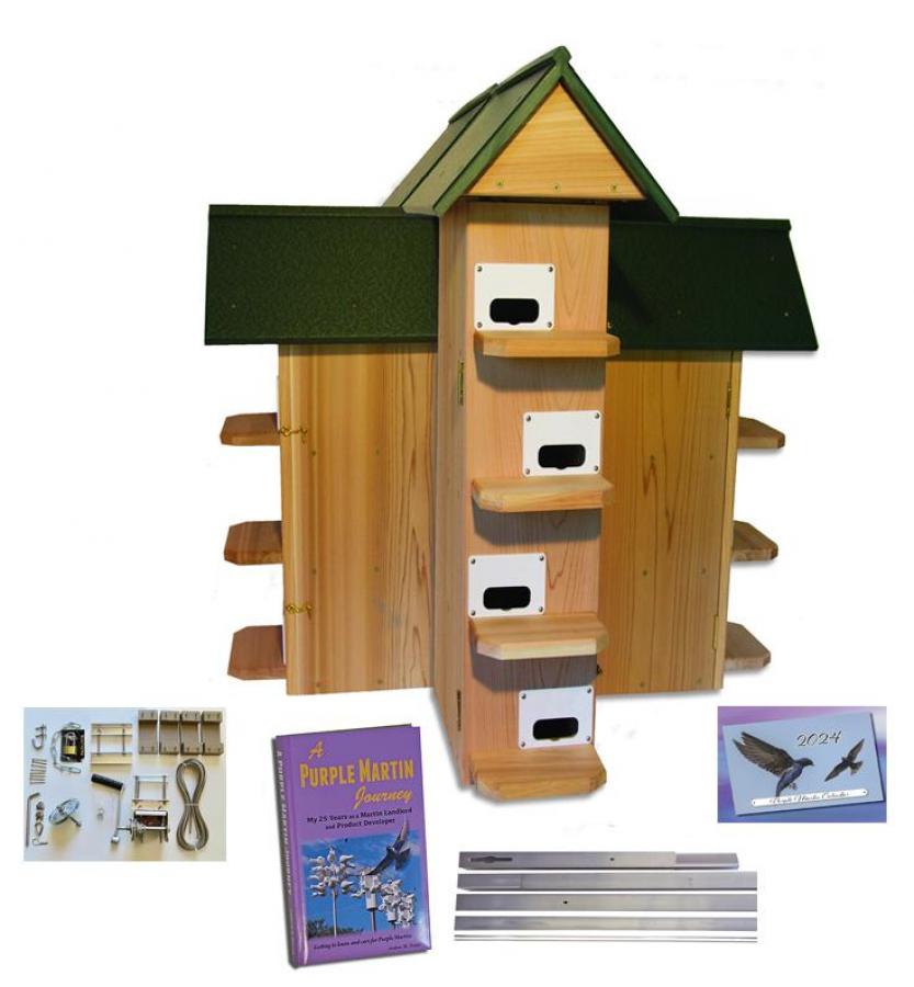 Troyer T-14 Cedar & Poly Roof House & Pole Combo