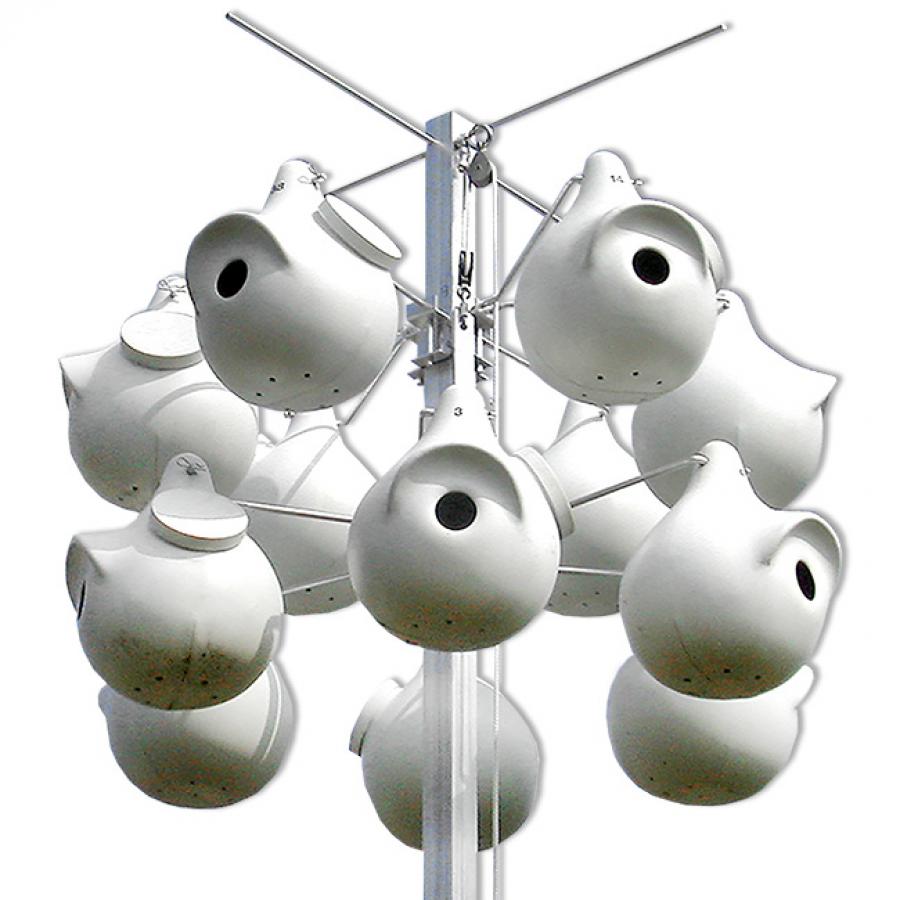 Troyer Deluxe Landlord  12 Gourd Rack and Pole Bundle