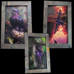 Handmade Wooden Purple Martin Sign