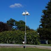 Troyer Fledgling 4 Unit Rack & 2 Inch Round Pole System Troyer Fledgling 4 Unit Rack & 2 Inch Round Pole System